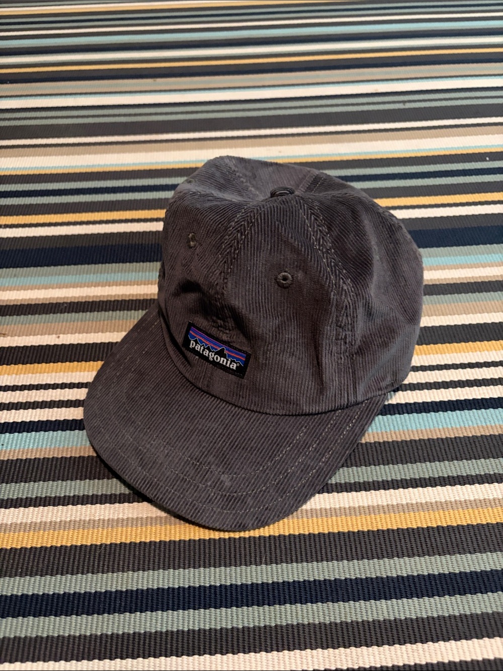 Patagonia Charcoal Corduroy Hat with Logo Patch